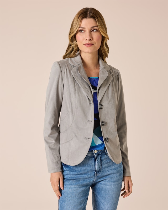 Velourlederimitat Blazer