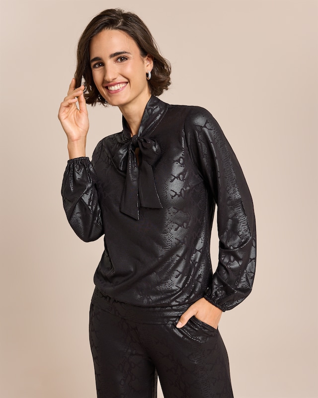 Blusenshirt mit Schlangenfoil