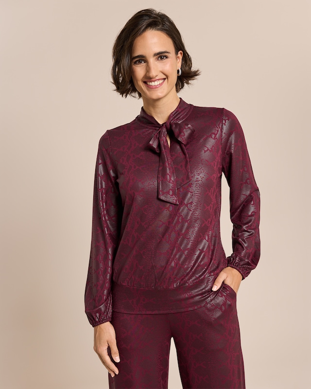 Blusenshirt mit Schlangenfoil