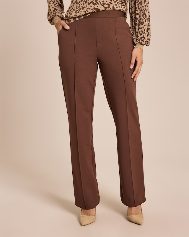 Elegante Hose mit Logo-Bund und Biese