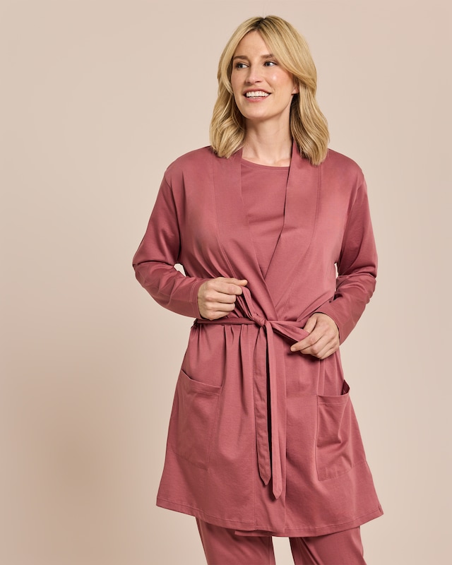 Loungejacke, merzerisierte Baumwolle