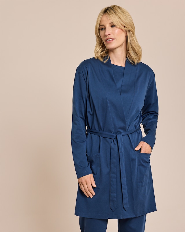 Loungejacke, merzerisierte Baumwolle