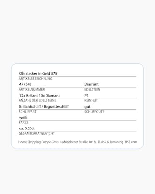 Produktabbildung 4 für Diamant-Ohrstecker mit 0,20 Carat
