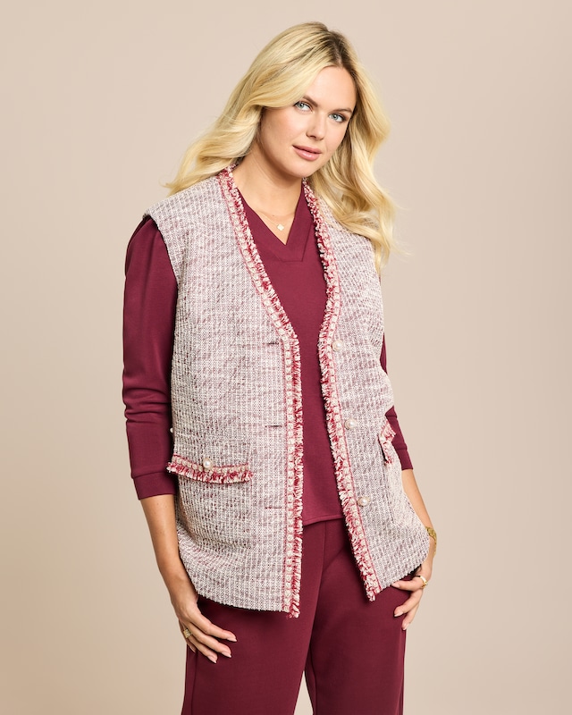 Weste aus Stretch-Bouclé