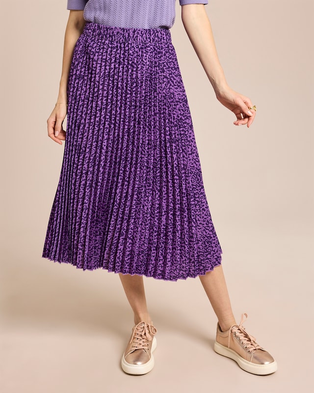 Plissee Rock mit Print