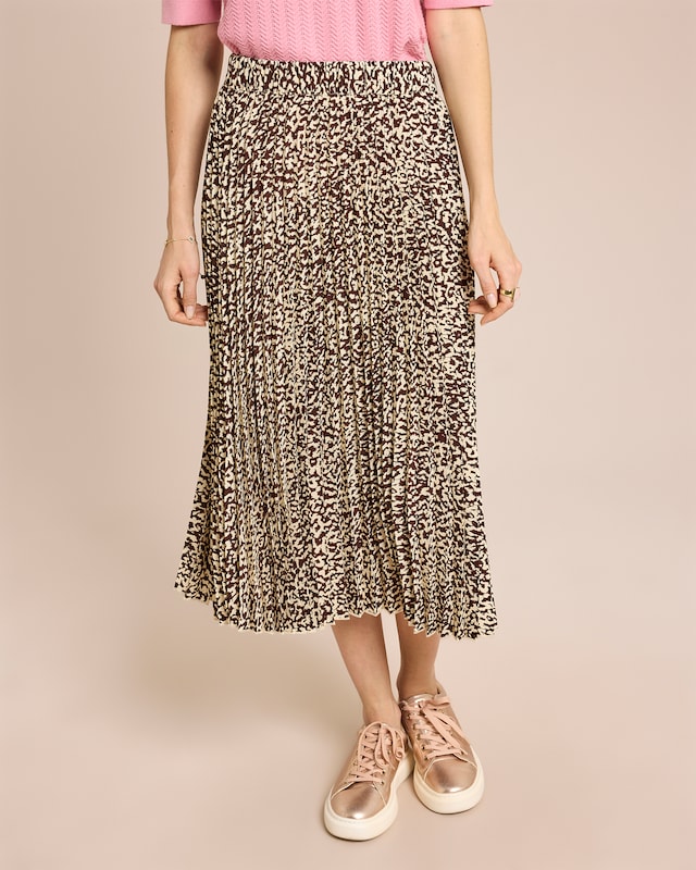 Plissee Rock mit Print