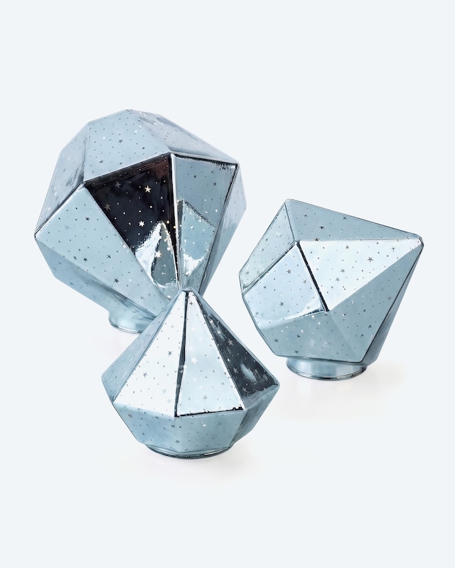 LED-Glasdiamant, 3tlg.