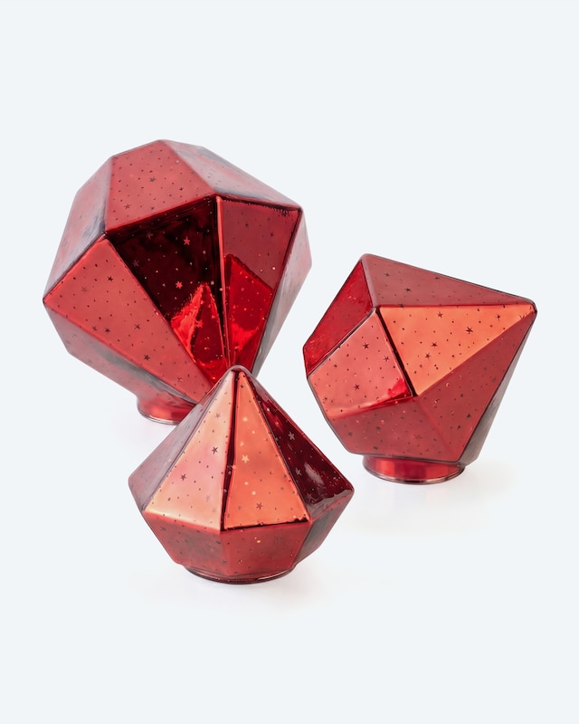 LED-Glasdiamant, 3tlg.