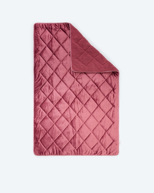 Steppbett in Cashma Plüsch/ Lammfell-Optik