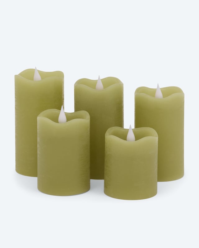 LED-Stumpenkerzen "Long Shine", 5tlg.