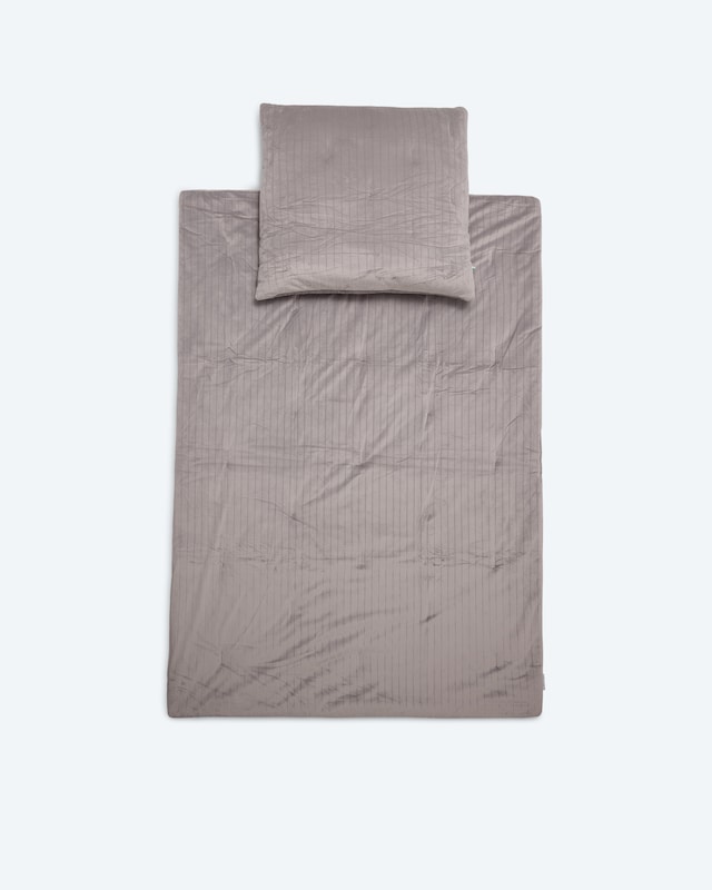 Velvet-Bettenset mit Streifen, 2tlg.