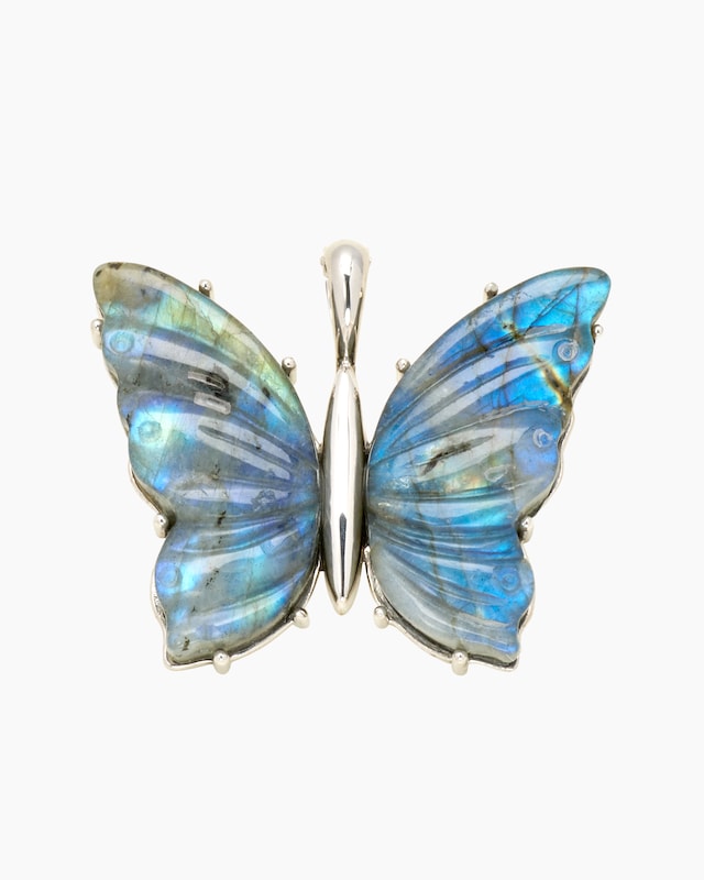 Clipanhänger mit Labradorit-Andesit-Dublette