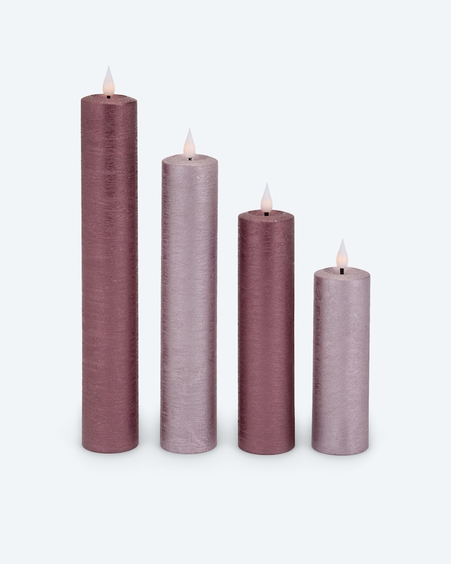 LED-XXL-Kerzen mit Touch-Flammen, 4tlg.