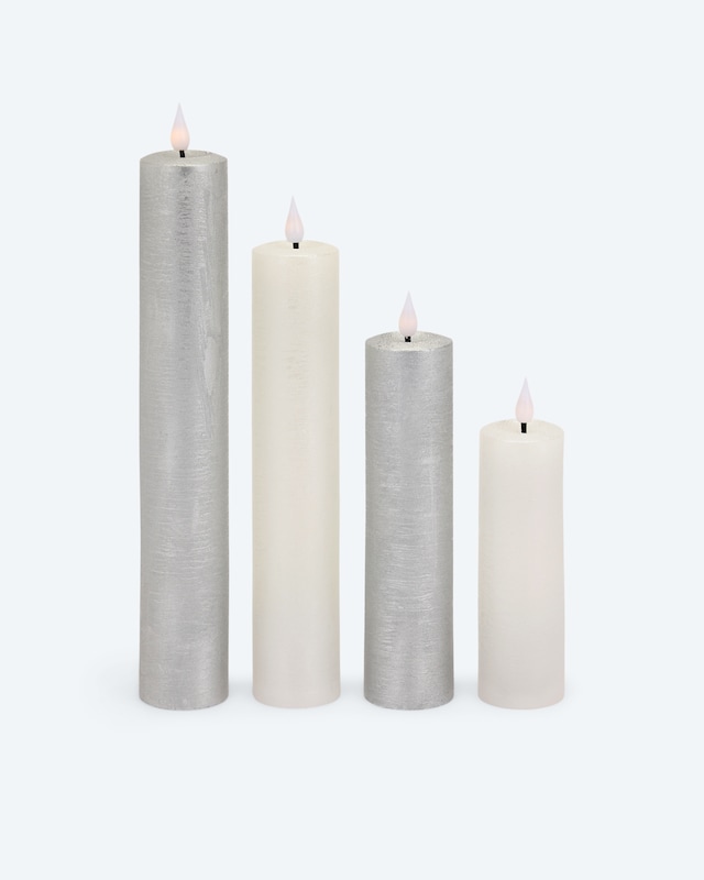 LED-XXL-Kerzen mit Touch-Flammen, 4tlg.