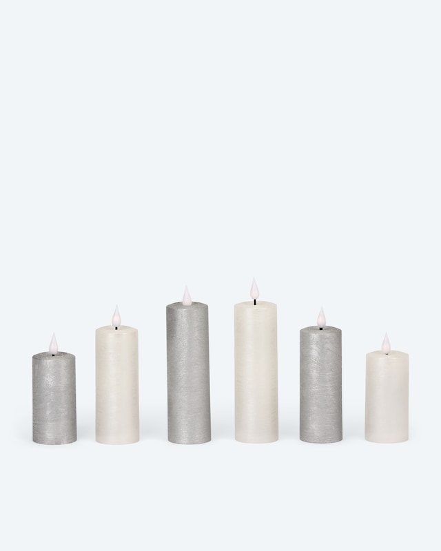 LED-Votivkerzen mit Touch-Flammen, 6tlg.