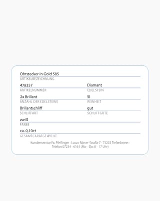 Produktabbildung 3 für Brillant-Ohrstecker in Herzform 0,10 ct