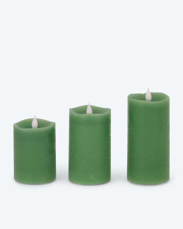 Wiederaufladbare LED-Stumpenkerzen, 3tlg.
