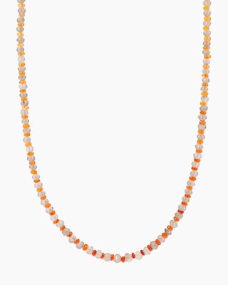 Produktabbildung 1 für Collier mit Feueropal & Rauchquarz