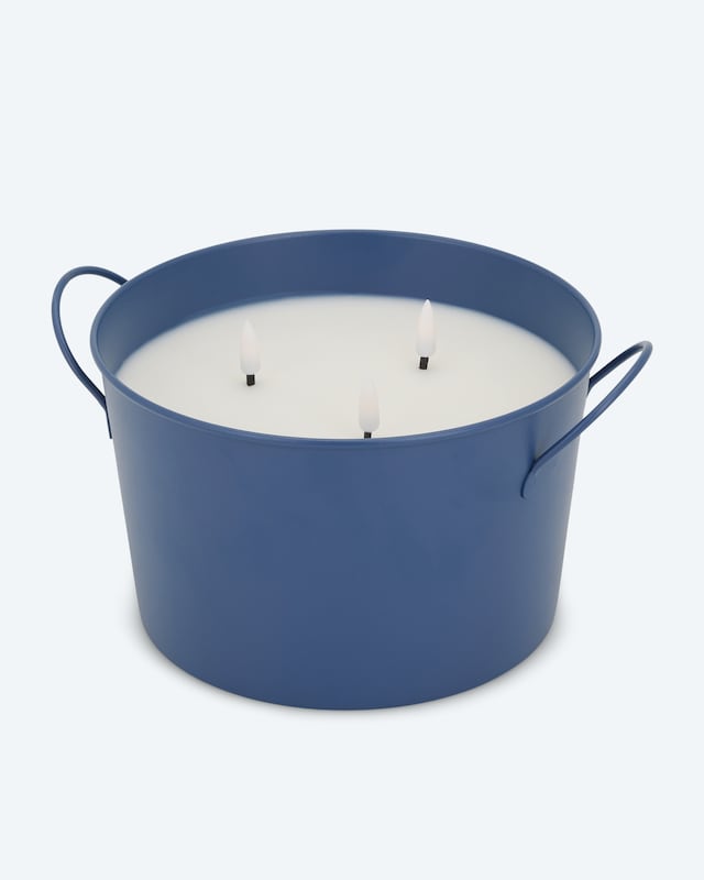 Metall-Bodenkerze mit 3 Dochten