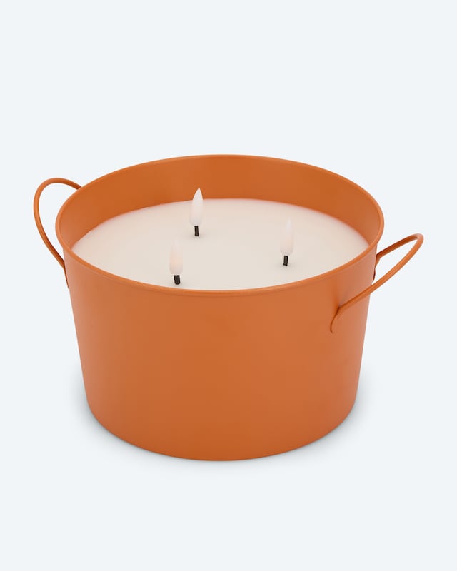 Metall-Bodenkerze mit 3 Dochten