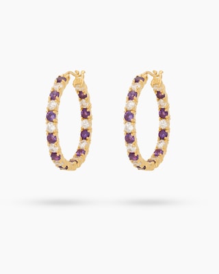 Produktabbildung 1 für Creolen mit Amethyst