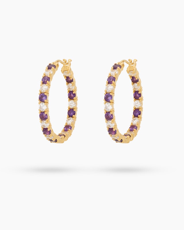 Creolen mit Amethyst