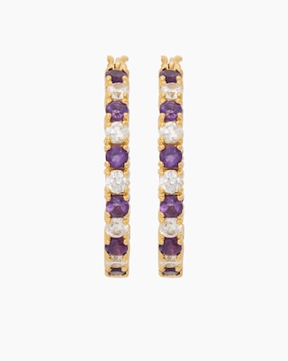 Produktabbildung 2 für Creolen mit Amethyst