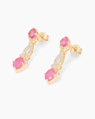 Produktabbildung 3 für Ohrstecker mit Sambia Rubin und Zirkon