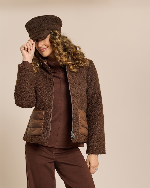 Bouclé-Jacke zum Wenden
