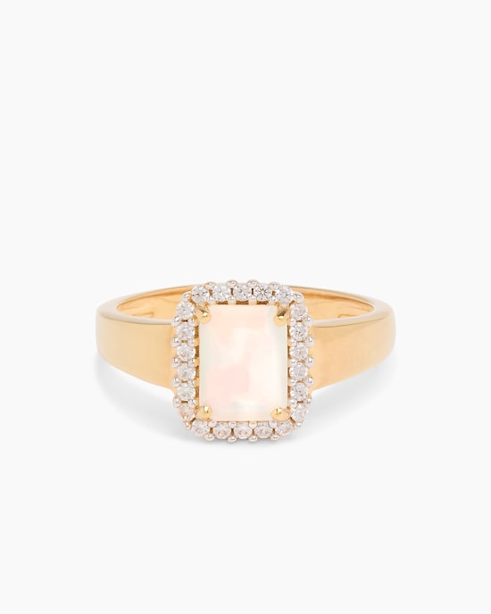 Produktabbildung für Ring mit Opal und Zirkon