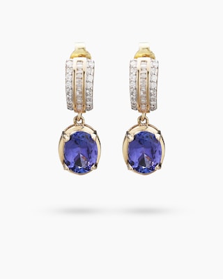 Produktabbildung 1 für Ohrstecker mit Tansanit AAAA und Brill./Diamanten