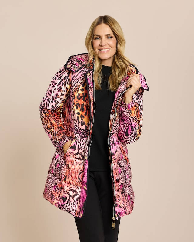 Daunen Jacke mit Print