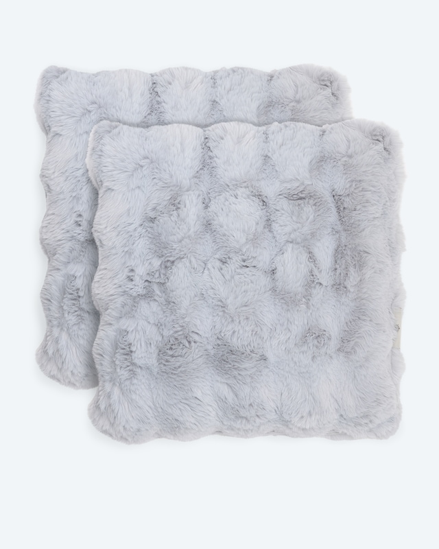Kissen Kaninchenfell-Optik, 2tlg.