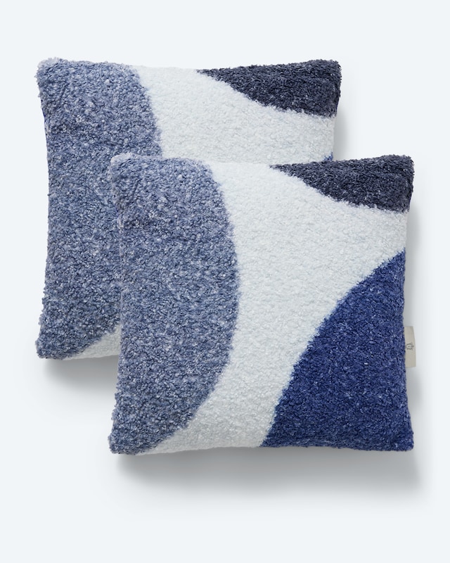 Deko-Kissen in Teddy-Optik "Ahorn", 2tlg.