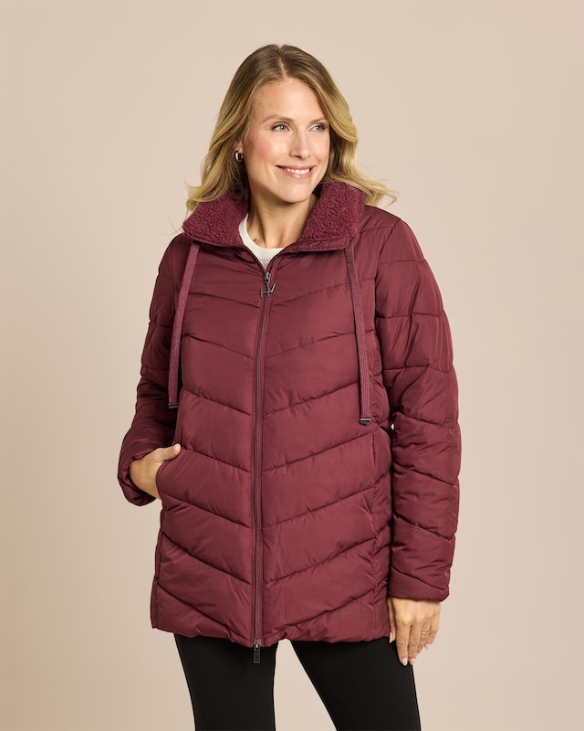 Winterjacke mit Teddy-Kragen