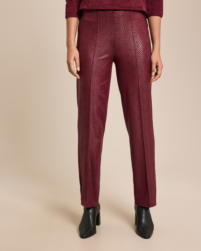 Gerade Schlupfhose mit Animal Print