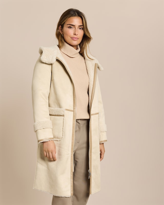 Wendemantel in Sherling-Optik