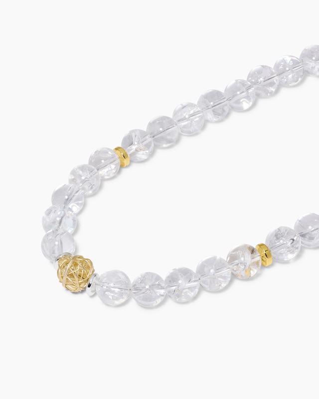 Collier mit Bergkristall und Hämatit