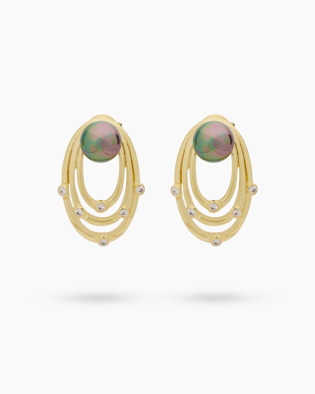 Ohrstecker MK-Perle 7 mm & ZIrkonia