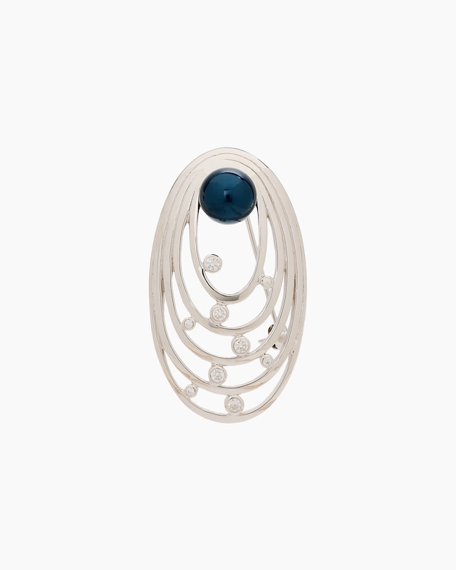 Brosche MK-Perle 10 mm & Zirkonia