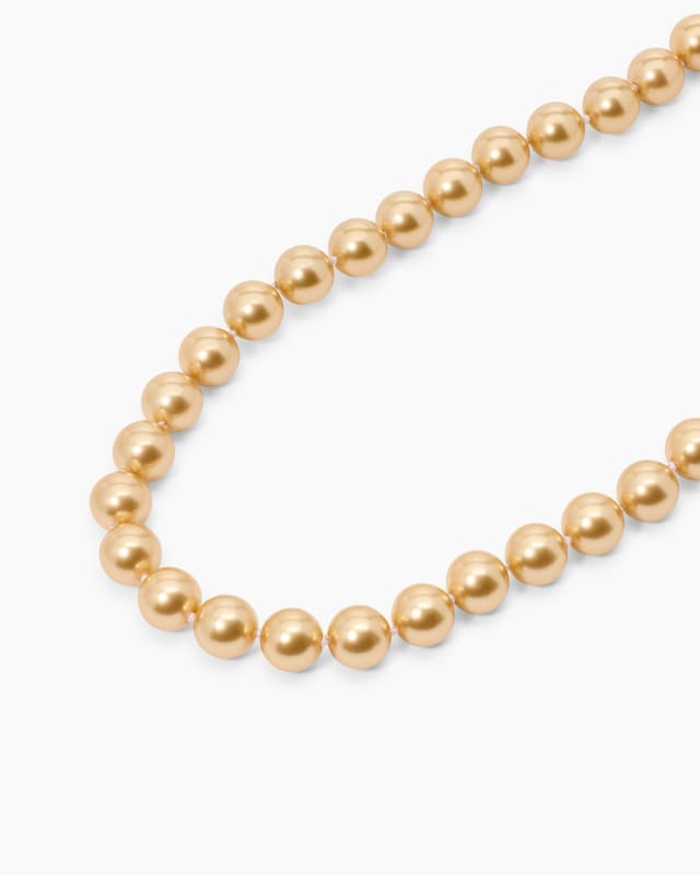 Collier aus MK-Perlen 10 mm & Zirkonia