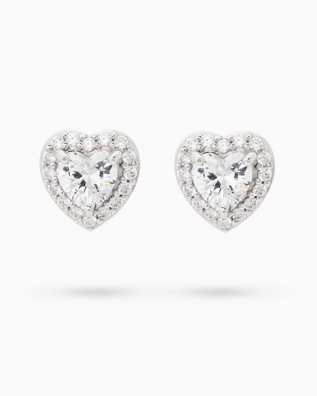 Ohrstecker Herz mit Zirkonia