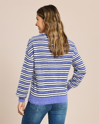 Produktabbildung 4 für Streifenpullover mit Flauschgarn