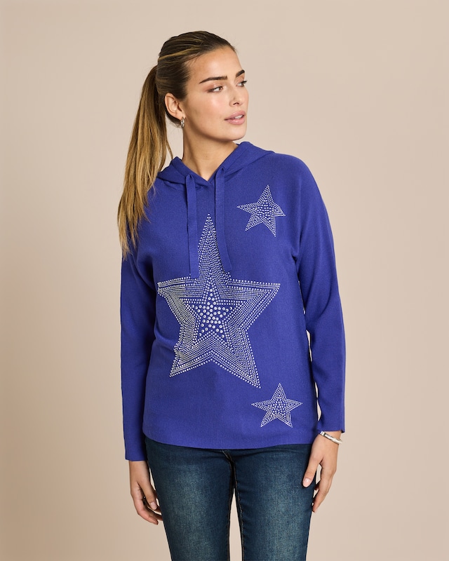 Kapuzenpullover mit Sternapplikation