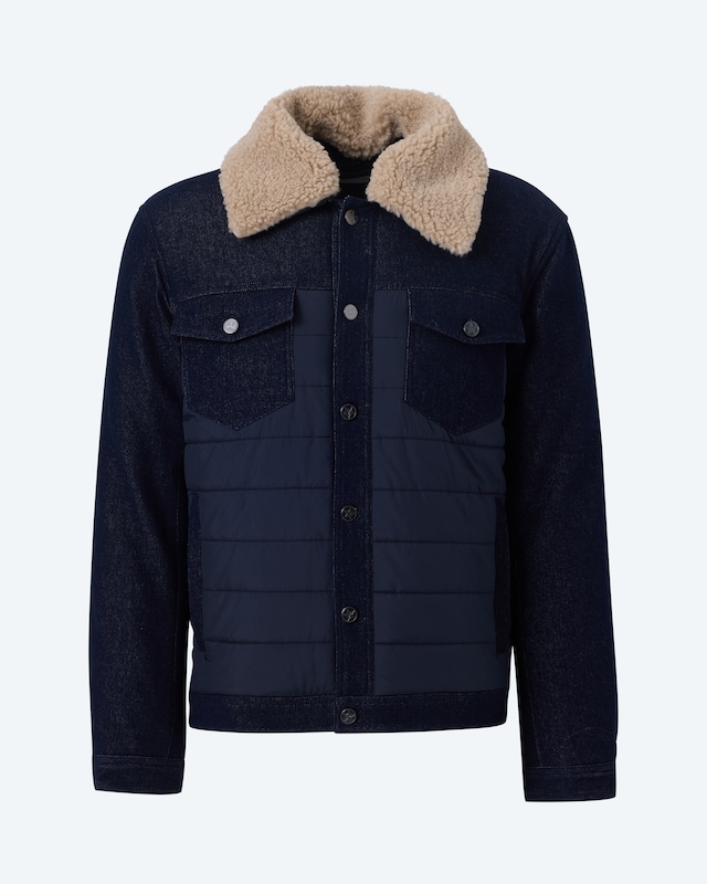 Menswear wattierte Jeansjacke