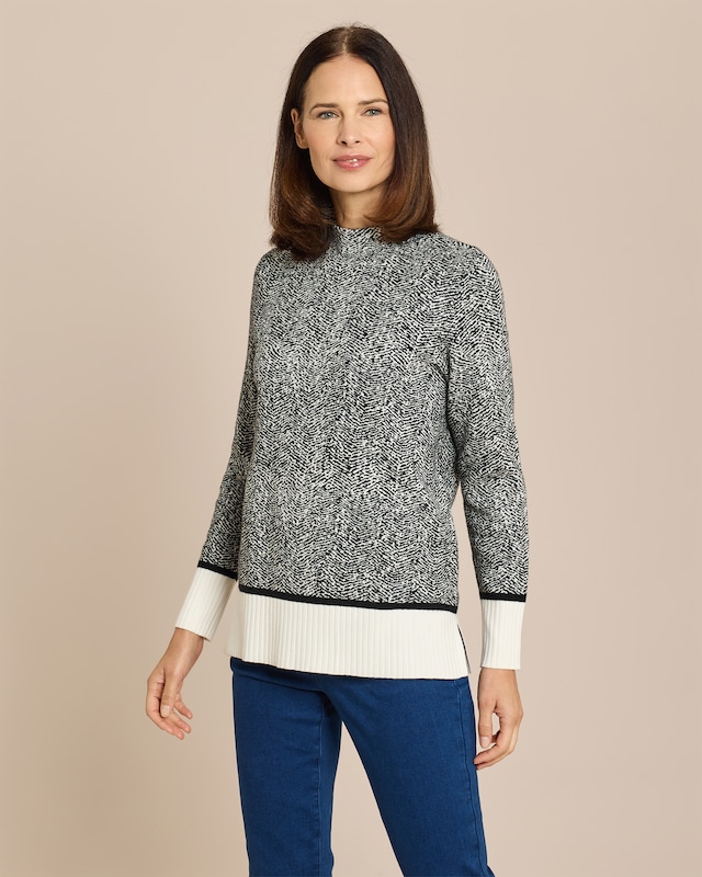 Pullover mit Stehkragen