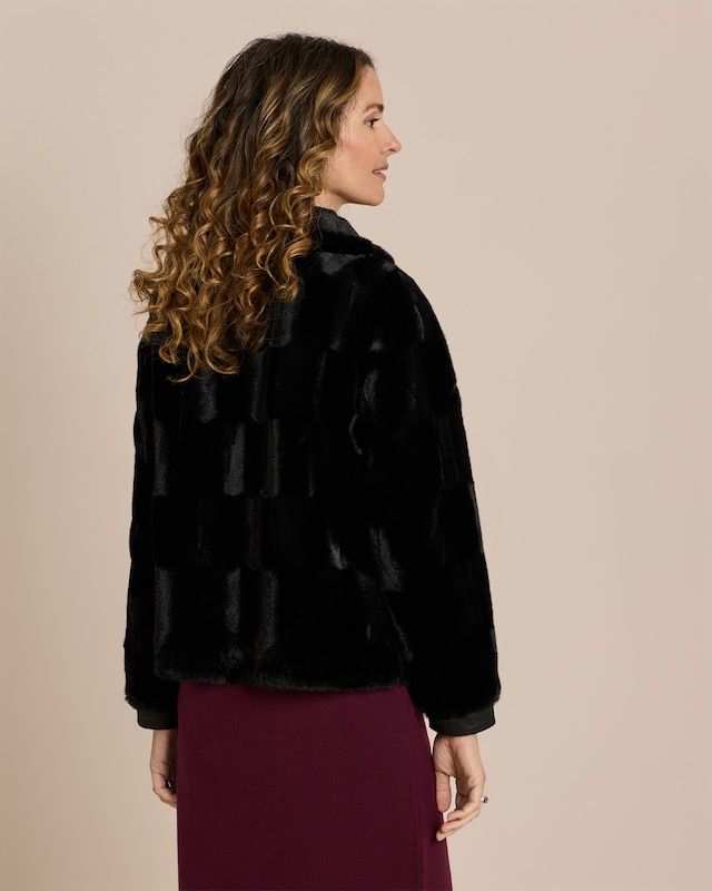 Webpelzjacke mit Strukturpelz