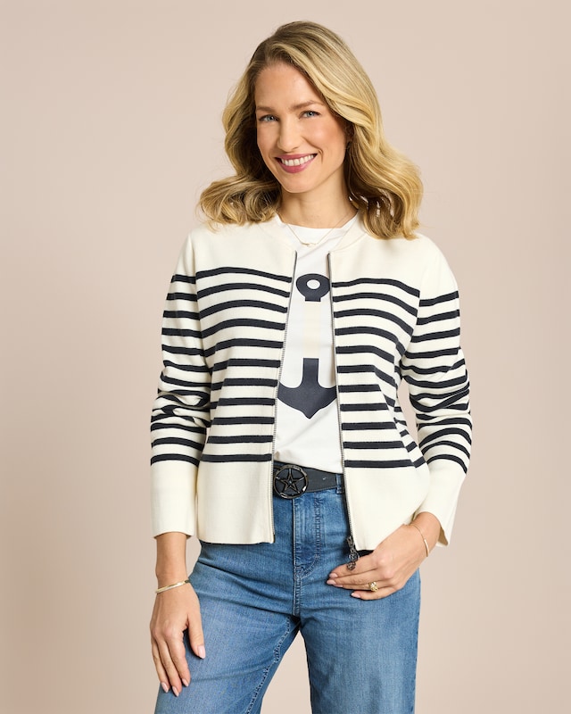 Gestreifter Cardigan