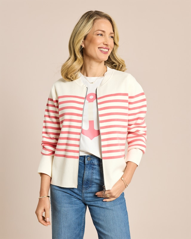Gestreifter Cardigan