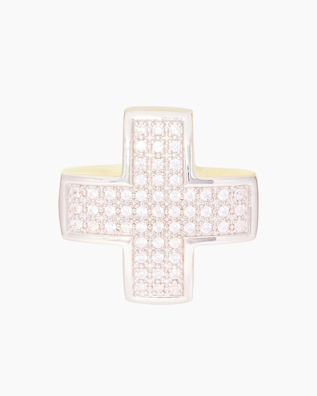 Wendeanhänger "Kreuz" mit Zirkonia